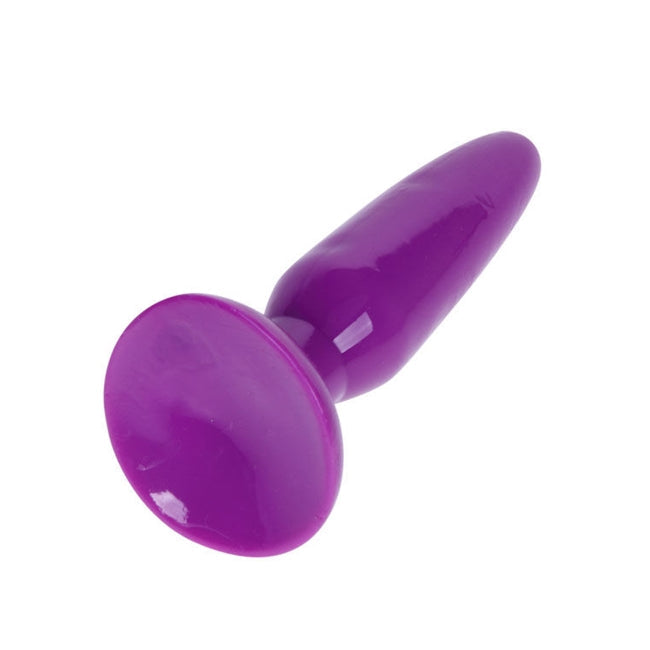 Plug anal BAILE Butt Plug, din TPR moale, lungime 15 cm, diametru 4 cm, culoare mov