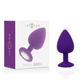 Plug anal INTENSE - Shelki, textura matasoasa, din silicon, mov, marime L