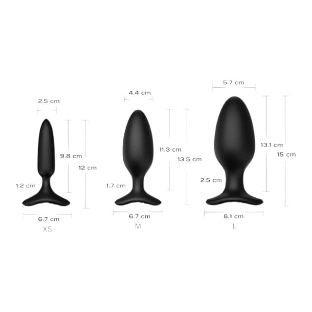 Plug anal LOVENSE - HUSH 2, control prin aplicatie, cu 10 functii de vibrare,diametru 4.4 cm, lungime 13.5 cm, culoarea negru(mediu)