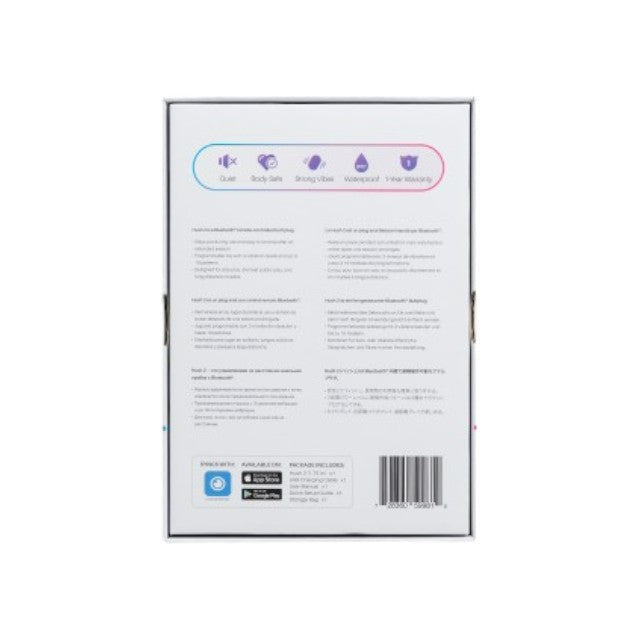 Plug anal LOVENSE - HUSH 2, control prin aplicatie, cu 10 functii de vibrare,diametru 4.4 cm, lungime 13.5 cm, culoarea negru(mediu)