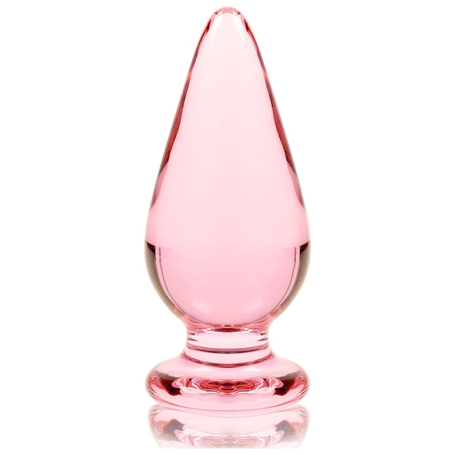 Plug anal NEBULA Series by Ibiza, din sticla, diametru 5 cm, lungime 11 cm, roz