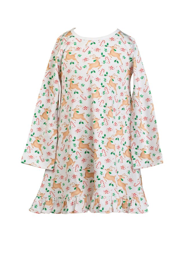 The Proper Peony’s Prancer Pima Play Dress wraps your toddler in soft, breathable Pima cotton, while the charming reindeer print sparks holiday joy. Perfectly effortless for playtime or festive gatherings, this dress brings comfort and cheer to every moment.