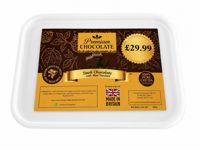 Premium Chocolate Dark Chocolate with Mint Fondant (Broken Chocolate) 1kg