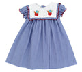 Celebrate your little girl's first day of school in the Pretty Pencils Float Dress by Bailey Boys! Its charming blue gingham pattern and playful pencil and apple appliqués create a joyful, fresh look that sparks confidence and excitement for new beginnings. Ready to brighten every classroom moment!