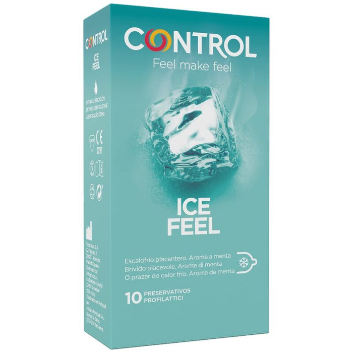 Prezervative CONTROL ICE FEEL, cu efect de racire, 1 cutie x 10 buc