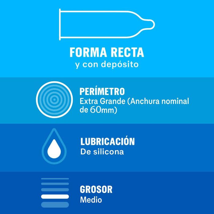Prezervative Durex Natural XL, extra grande fit, 60 mm, 1 cutie x 12 buc