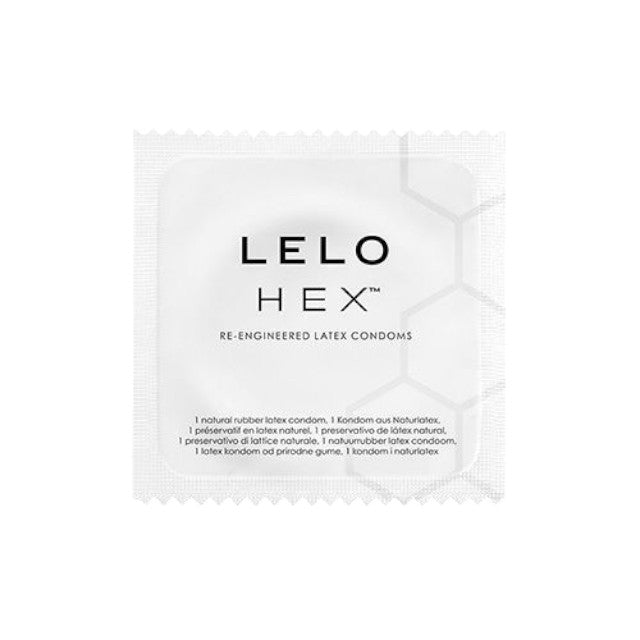 Prezervative LELO - HEX REENGINEERED, lubrifiante si rezistente, 54 mm, 1 cutie x 36 buc