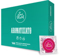 Prezervative LOVE MATCH Aromatizzato, din latex, cu arome de ciocolată, căpșuni și banane, diametru 53 mm, 144 buc