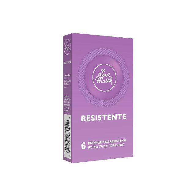Prezervative LOVE MATCH Resistente, din latex, rezistente, diametru 53 mm, 6 buc