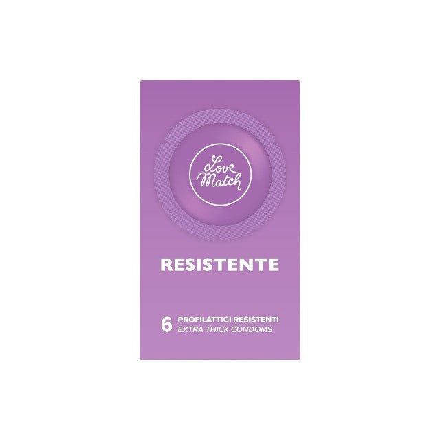 Prezervative LOVE MATCH Resistente, din latex, rezistente, diametru 53 mm, 6 buc