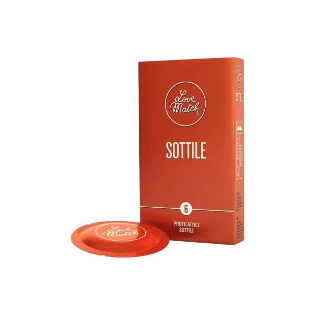 Prezervative LOVE MATCH Sottile, din latex natural, subțiri, diametru 53 mm, 6 buc