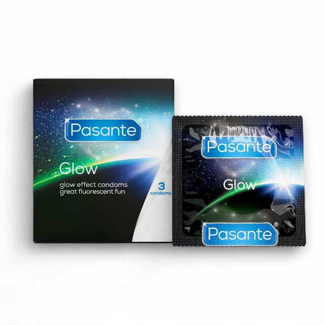 Prezervative PASANTE - Glow in the Dark, fosforescente, 1 cutie x 3 buc