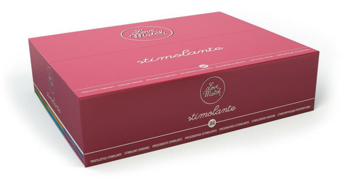 Prezervative profesionale, Love Match Stimolante, cu striatii si puncte in relief, 144 buc