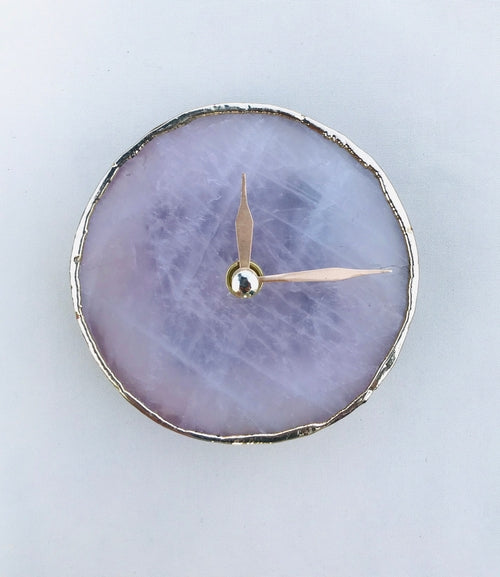 Rose Quartz Agate Desk/Wall Clock