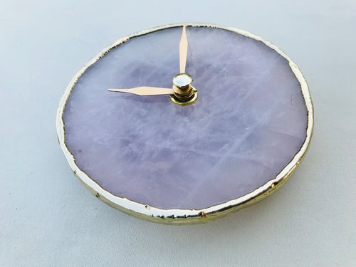 Rose Quartz Agate Desk/Wall Clock
