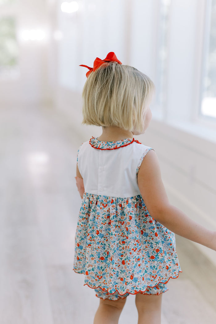 Rosie Red Floral Bloomer Set