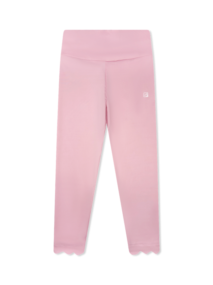 Let your tween shine in the Sadie Scallop Legging by Set Athletics! The soft cotton candy pink wraps her in comfort while the playful scalloped edge adds a touch of whimsical charm. Perfect for everyday adventures with a style that sparks joy and confidence!
