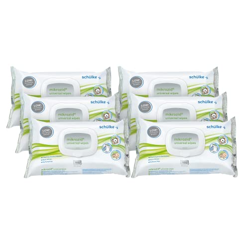 Schulke Mikrozid Sensitive Alcohol Free Premium Wipes 6 x 100 Pack (Box)