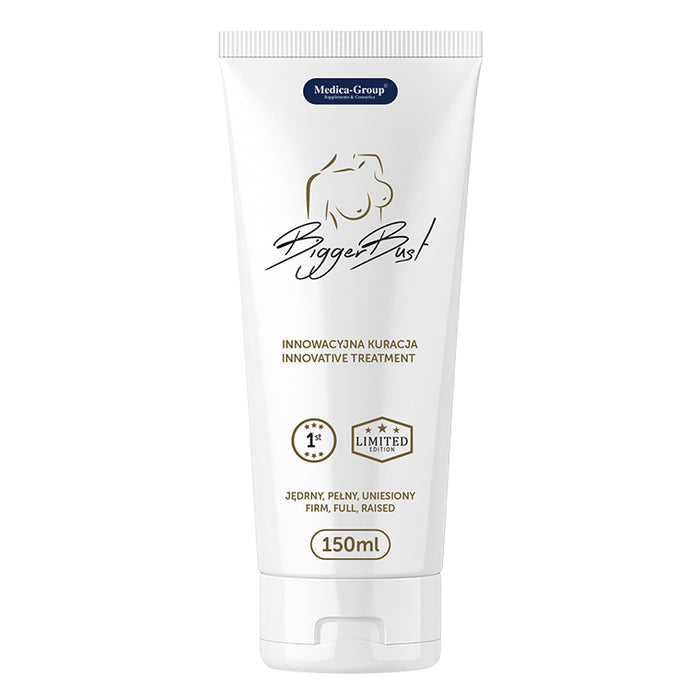 Ser MEDICA-GROUP Bigger Bust, pentru mărirea și fermitatea sânilor, efect hidratant, cu ulei de argan, 150 ml