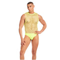 Set lenjerie erotica bărbați Rainbow Party, 2 piese, galben, S/M