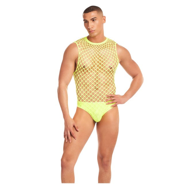 Set lenjerie erotica bărbați Rainbow Party, 2 piese, galben, S/M