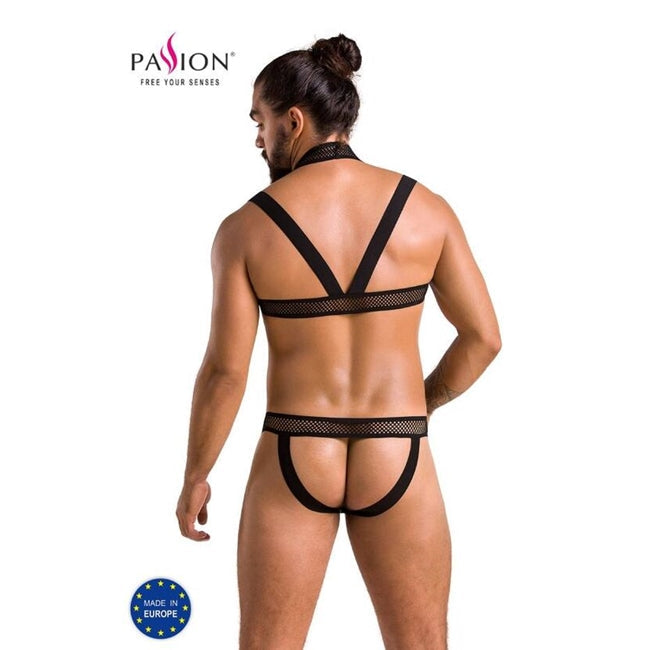 Set lenjerie erotică pt bărbați Passion 043, 2 piese, negru, S/M