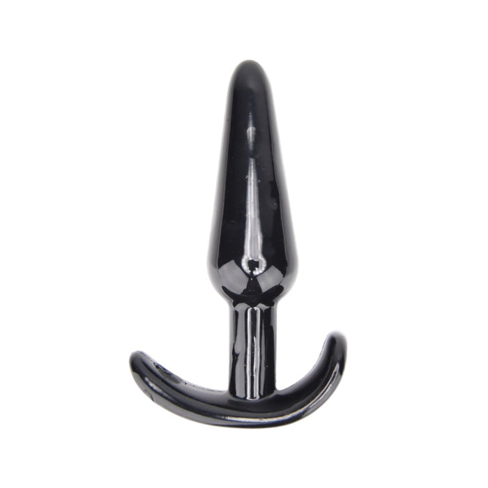 Set Plug Anal LovingJoy - Training, material moale si flexibil, negru, 12.75 cm, 11 cm, 9.5 cm, 9 cm