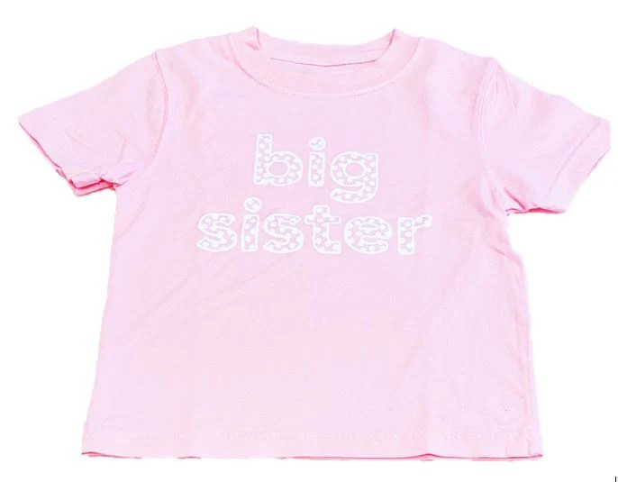 Celebrate your little one's promotion to big sister with Mustard &amp; Ketchup Kids' Short-Sleeve "Big Sister" T-Shirt. This girls' play t-shirt is perfect for showing off her new title and features short sleeves for added comfort. Empower your child and make her feel special with this playful and stylish shirt.