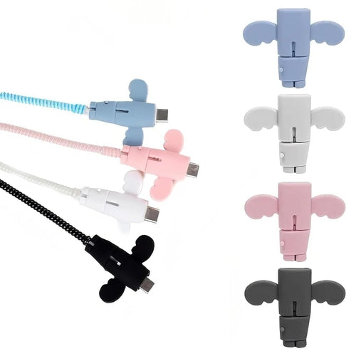 Silicone Angel Wings Cable Protector Sleeve