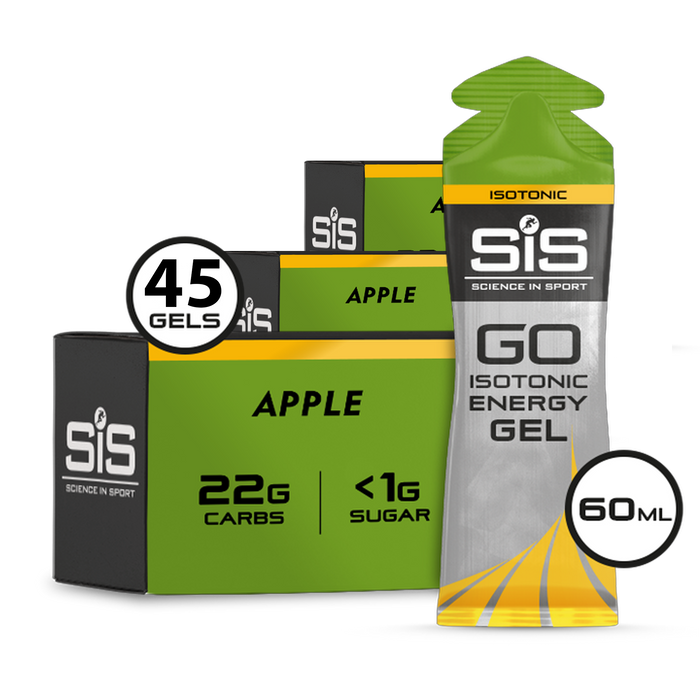 SIS Go Isotonic Apple Energy Gel 45 x 60ml (3 cases) - Out of Date
