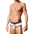 Slip de înot bărbați PROWLER Swim Brief Oversized Paw, cu design labă cu steag Pride, culoare alb, mărime XL