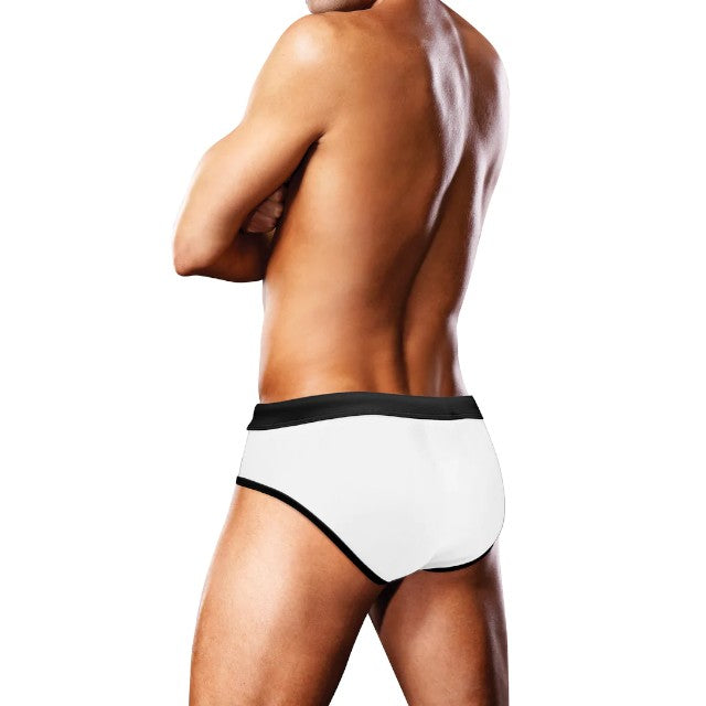 Slip de înot bărbați PROWLER Swim Brief Oversized Paw, cu design labă cu steag Pride, culoare alb, mărime XL