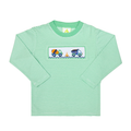 Zuccini Kids’ Smocked Construction Harry’s Play Tee brings playtime to life with its vibrant green stripes and charming construction themed smocking. Designed for toddler boys, it offers comfort and style that keeps up with every adventure—ready to spark joy and imagination all day long!