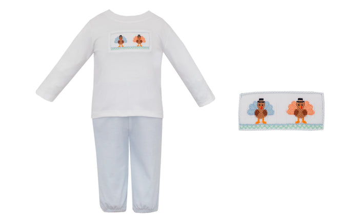 Smocked Turkey Pant Set