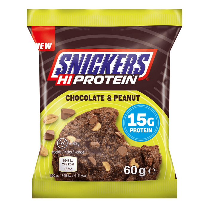 Snickers Chocolate & Peanut High Protein Cookie 12 x 60g - Special Offer