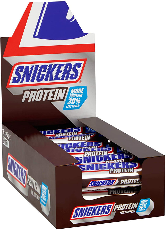 Snickers Protein Bar (Less Sugar) 18 x 47g - Out of Date