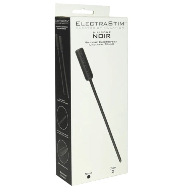 Sonda pentru penis cu electrosoc ELECTRASTIM Silicone Noir, diametru 5 mm, lungime inserabila 15 cm, negru