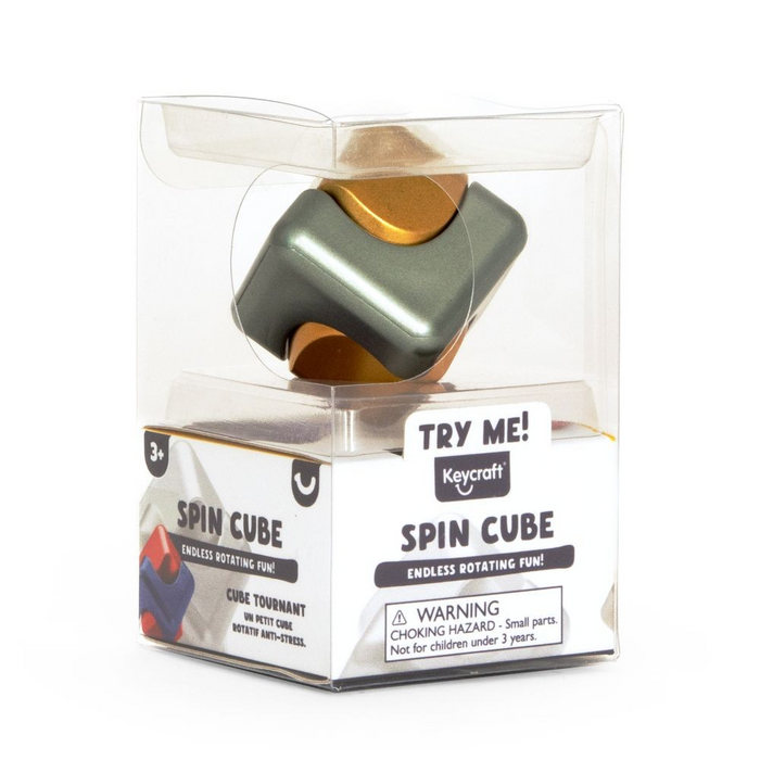 The Spin Cube is a satisfying sensory fidget toy designed for endless spinning fun. Featuring smooth, continuous rotation, it’s perfect for keeping hands busy, relieving stress, and improving focus at home, school, or on the go. Compact and engaging, the Spin Cube offers simple, tactile play that appeals to both kids and adults, making it an ideal desk companion, pocket fidget, or gift.
