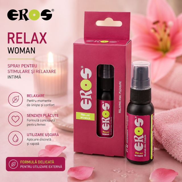 Spray anal EROS Woman Relax, pentru relaxare anala femei, 30 ml