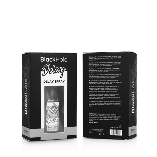 Spray BLACK HOLE - DELAY, pentru intarzierea ejacularii, 30 ml