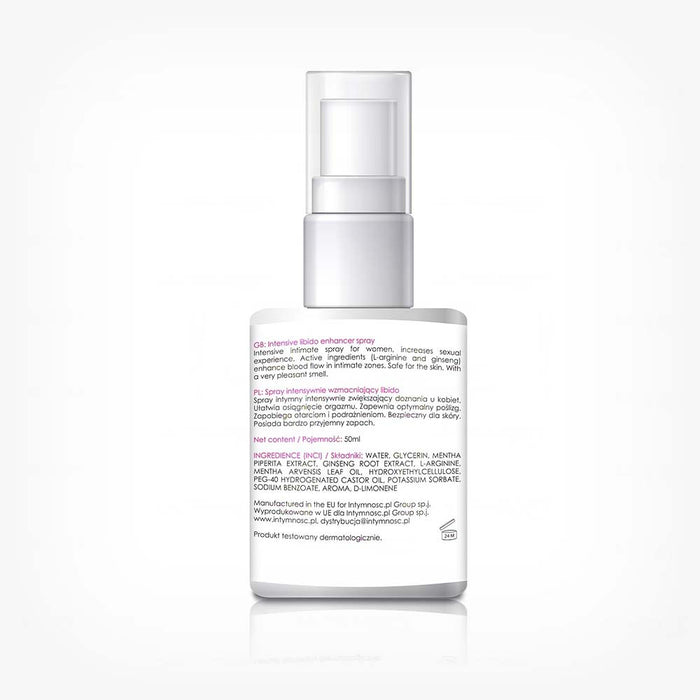 Spray LIBI Intensive, pentru cresterea dorintei sexuale si intensificarea orgasmului feminin, 50 ml