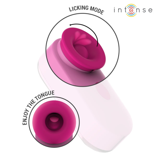 Stimulator clitoris INTENSE Sabrina Clitoral Stimulator, cu funcție de simulare sex oral și tapping, culoare roz