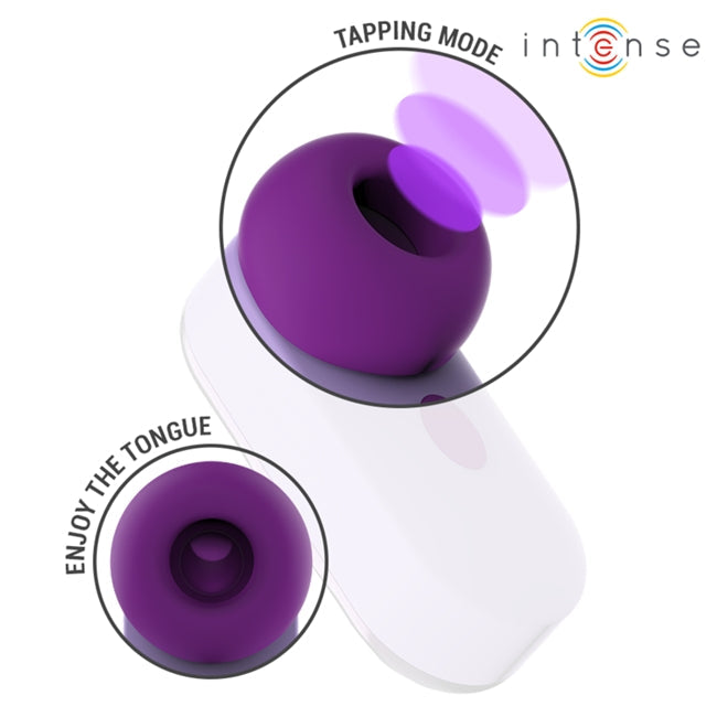 Stimulator clitoris INTENSE Sabrina Clitoral Stimulator, cu funcție de simulare sex oral și tapping, culoare mov