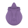 Stimulator clitoris INTENSE VIOLET, cu 10 funcții de vibrație, în formă de trandafir, rezistent de apă IPX7, culoarea mov