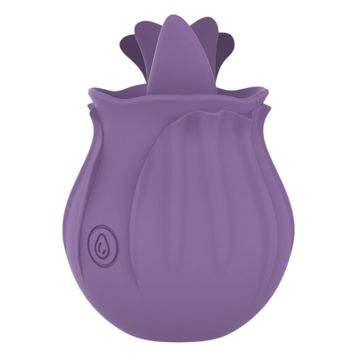 Stimulator clitoris INTENSE VIOLET, cu 10 funcții de vibrație, în formă de trandafir, rezistent de apă IPX7, culoarea mov
