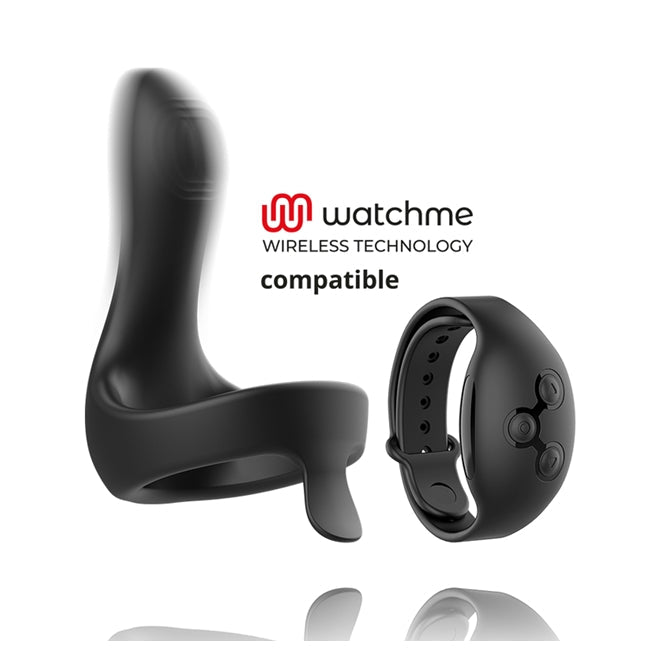 Stimulator pentru penis si perineu ANBIGUO Arkadio, compatibil Watchme, 8 functii de virbatie, negru