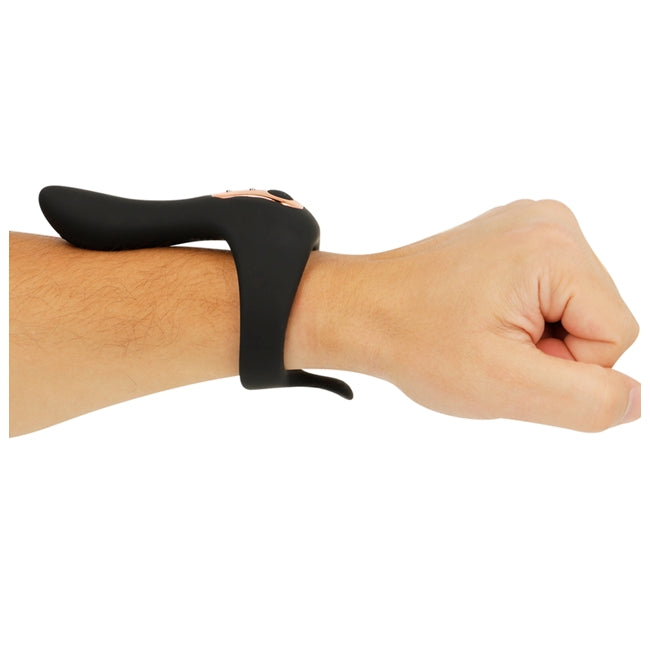 Stimulator pentru penis si perineu ANBIGUO Arkadio, compatibil Watchme, 8 functii de virbatie, negru