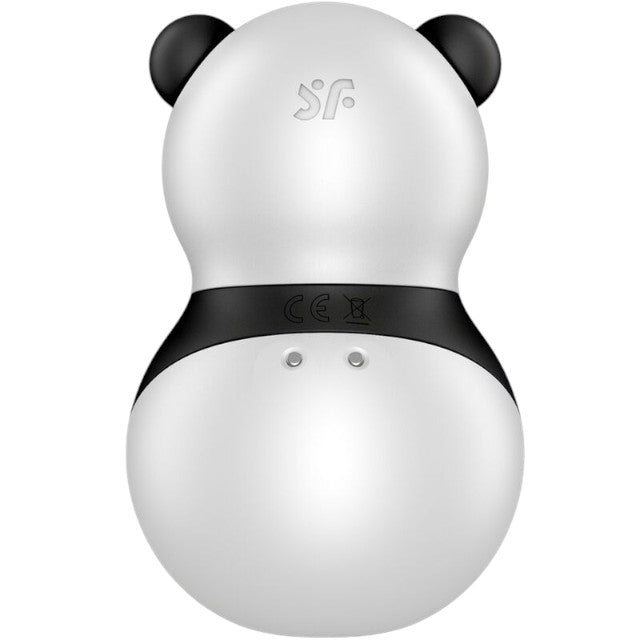 Stimulator Satisfyer - Pocket Panda, pentru stimularea clitorisului, 12 functii de vibratie, alb si negru