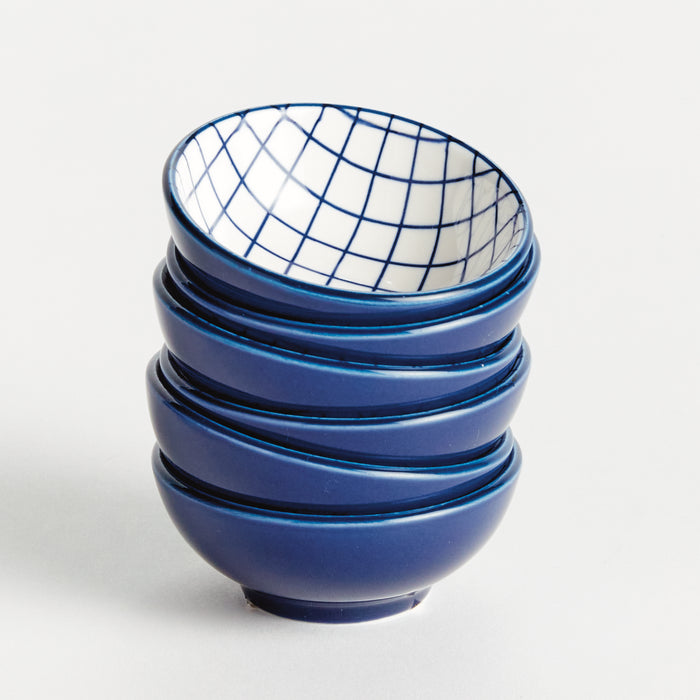 Stria Grid Dip Bowls, Set Of 6 - View 3