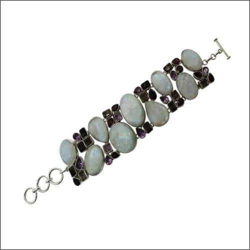 Stunning Multi-Stone 925 Silver Energy Gemstone Bracelet | Natural